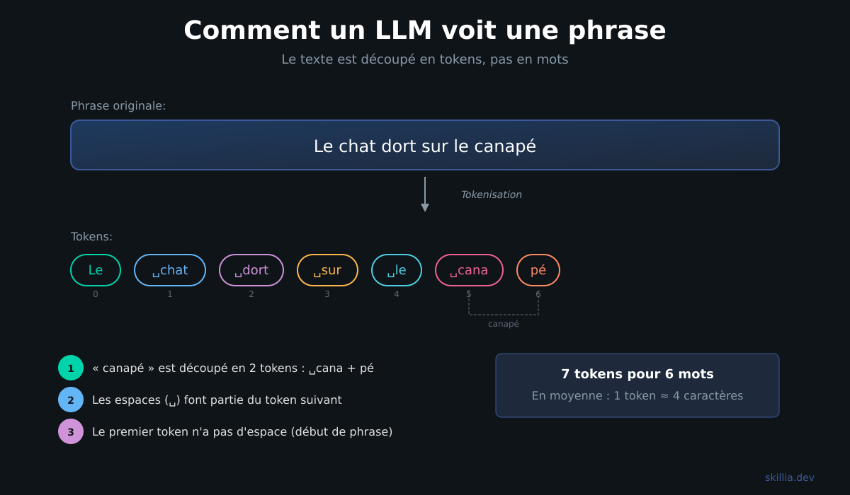 Tokenisation d'une phrase